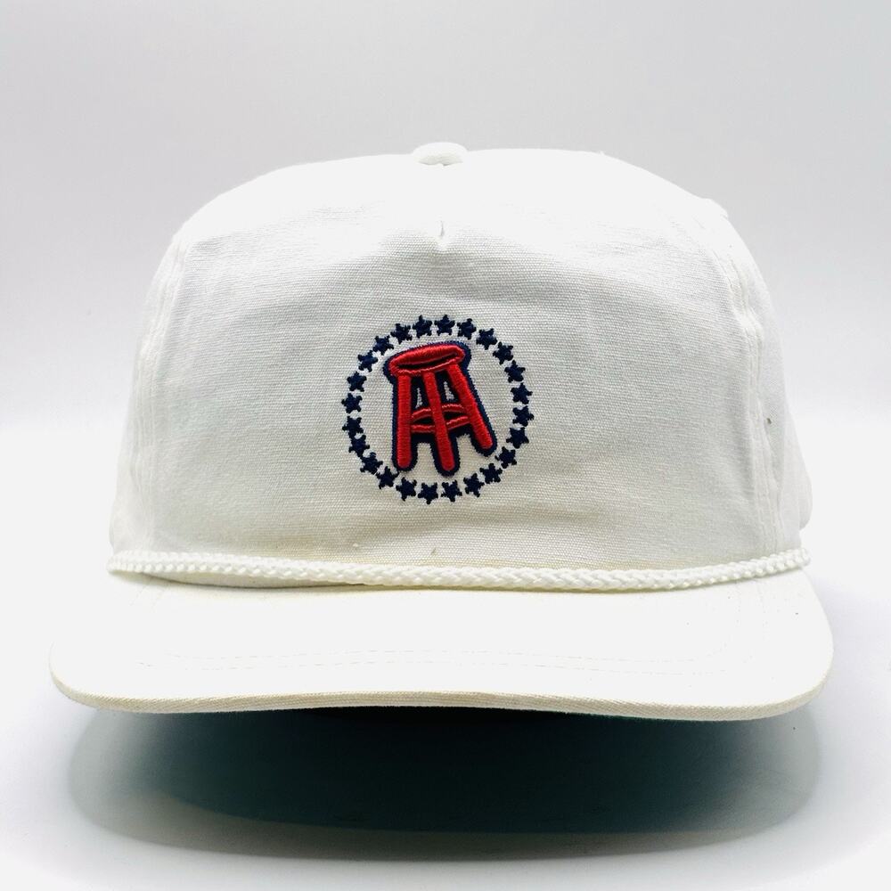 Barstool Sports Strapback Golf White Rope Hat Imperial Logo Men's Strap Back